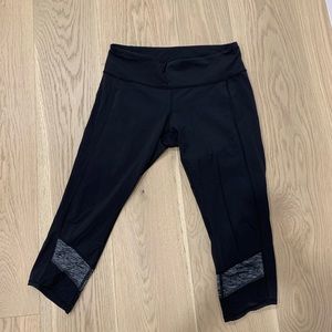 lululemon athletica Black Cropped Leggings